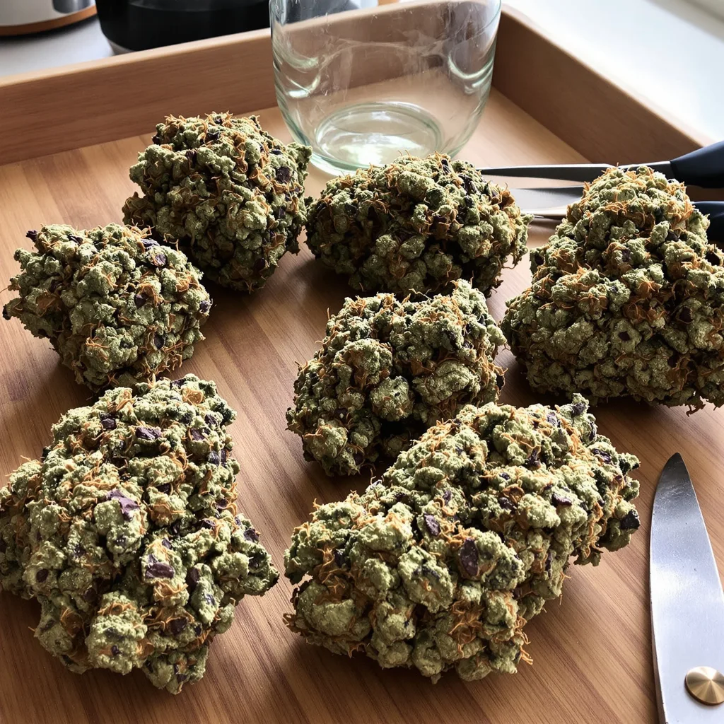 Northern Sunrise 89% indica / 11% sativa — flor con tricomas visibles