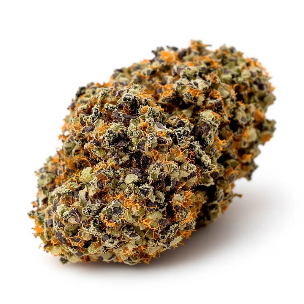 Northern Wreck 75% indica / 25% sativa — flor con tricomas visibles