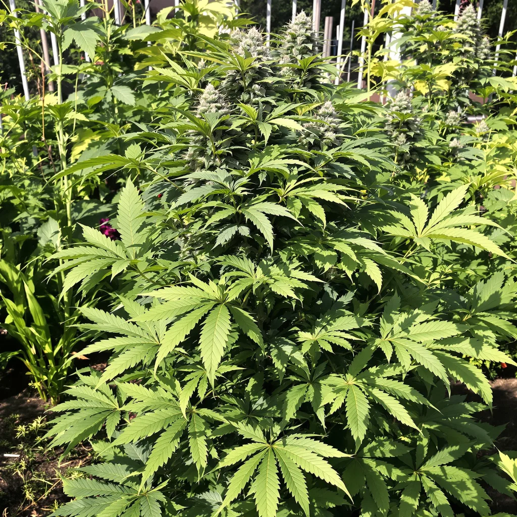 Nuken 70% indica / 20% sativa — flor con tricomas visibles
