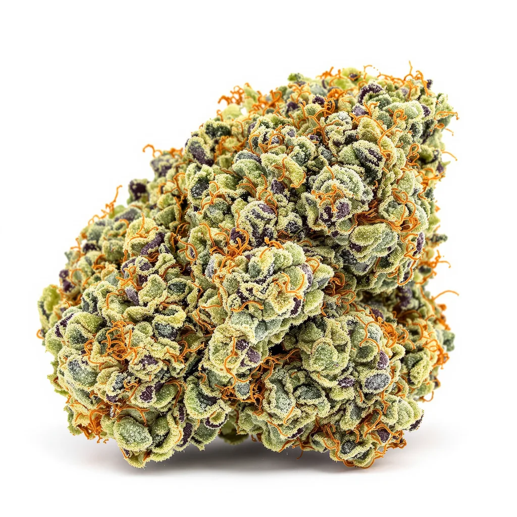 NYC Diesel 40% indica / 60% sativa — flor con tricomas visibles