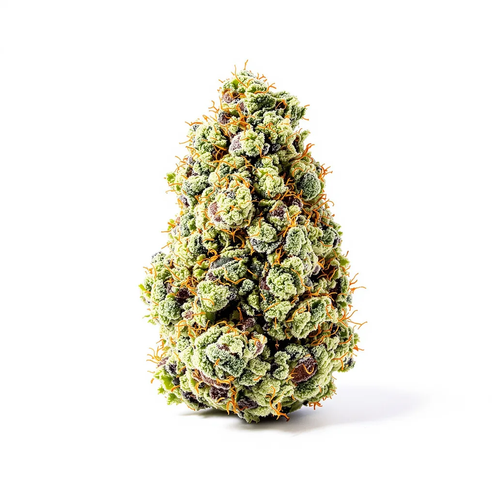 NYC Diesel 40% indica / 60% sativa — flor con tricomas visibles