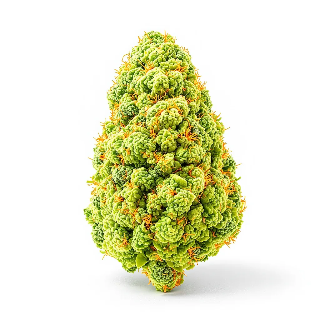 NYC Sour Diesel 11% indica / 89% sativa — flor con tricomas visibles