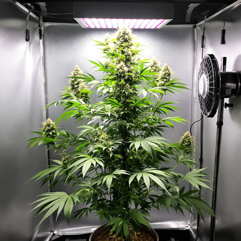 Planta de cannabis NYC Sour Diesel en fase de floración — 150-200 cm feminizada