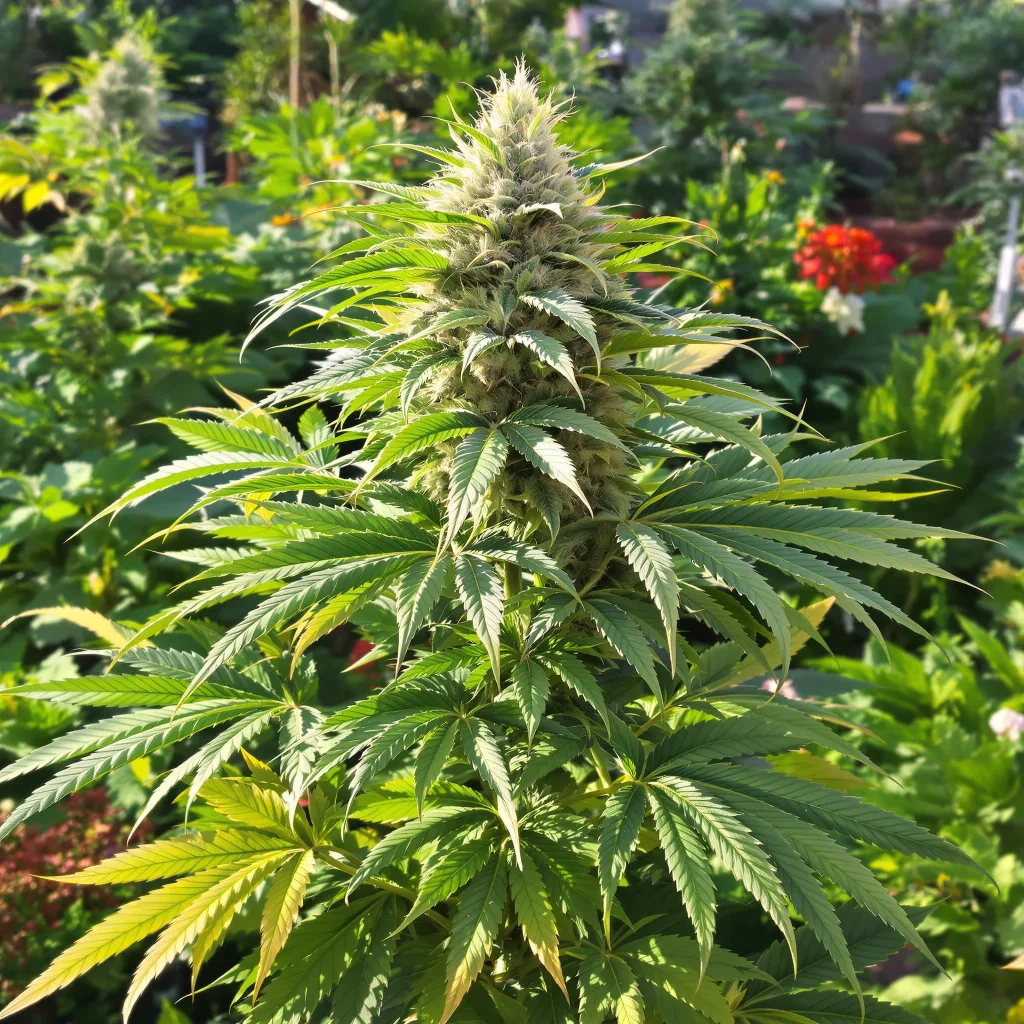 Obama Kush 74% indica / 26% sativa — flor con tricomas visibles