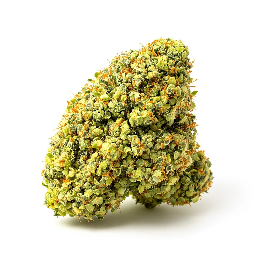OG #18 22% indica / 78% sativa — flor con tricomas visibles
