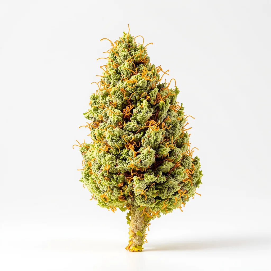 OG Chem 30% indica / 70% sativa — flor con tricomas visibles