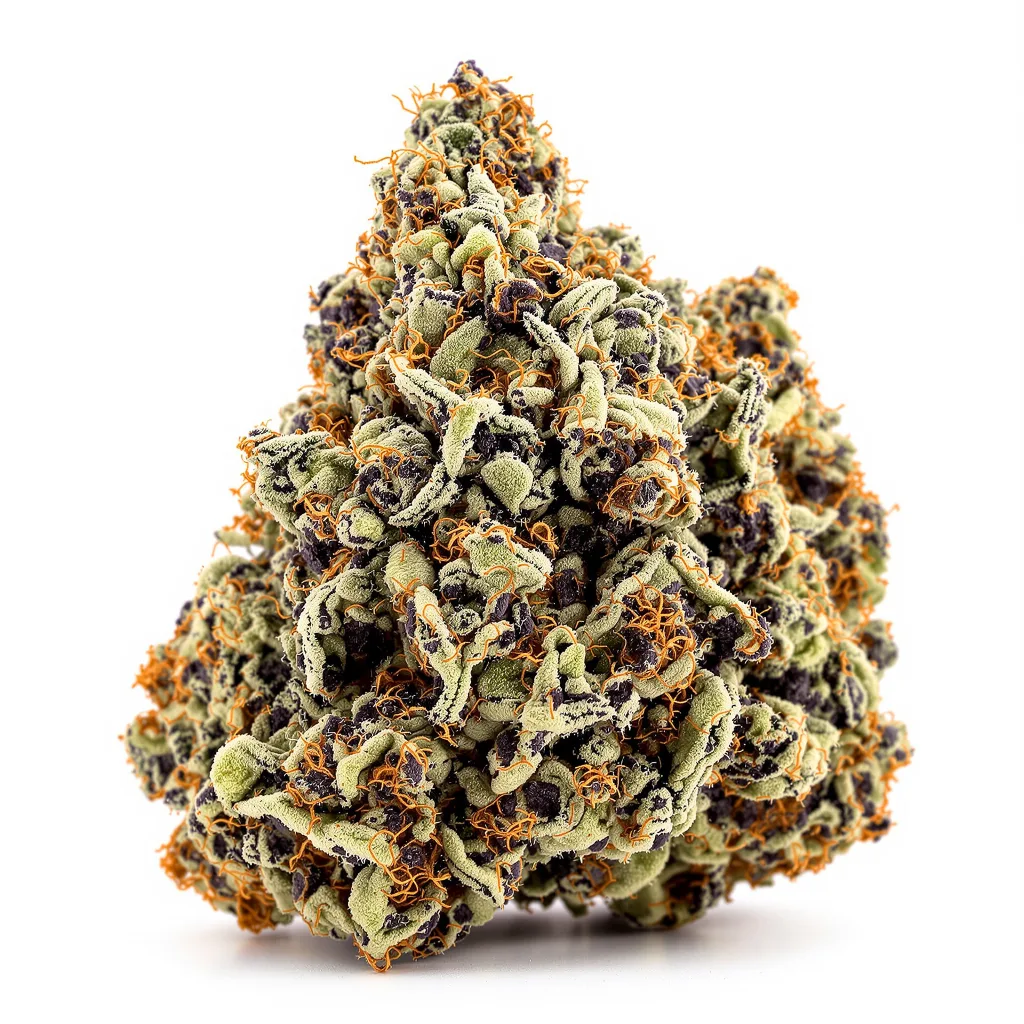 OG LA Affie 89% indica / 11% sativa — flor con tricomas visibles