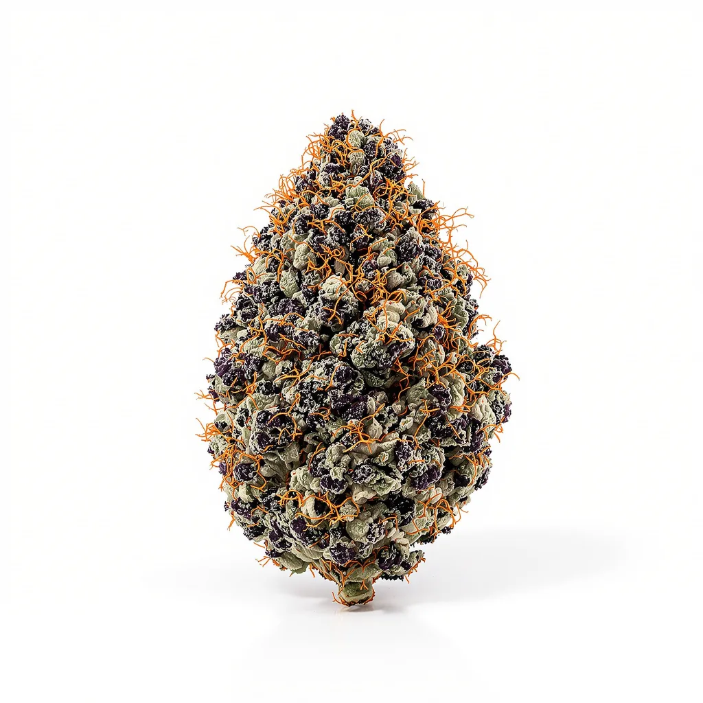 OG’s Pearl 73% indica / 27% sativa — flor con tricomas visibles