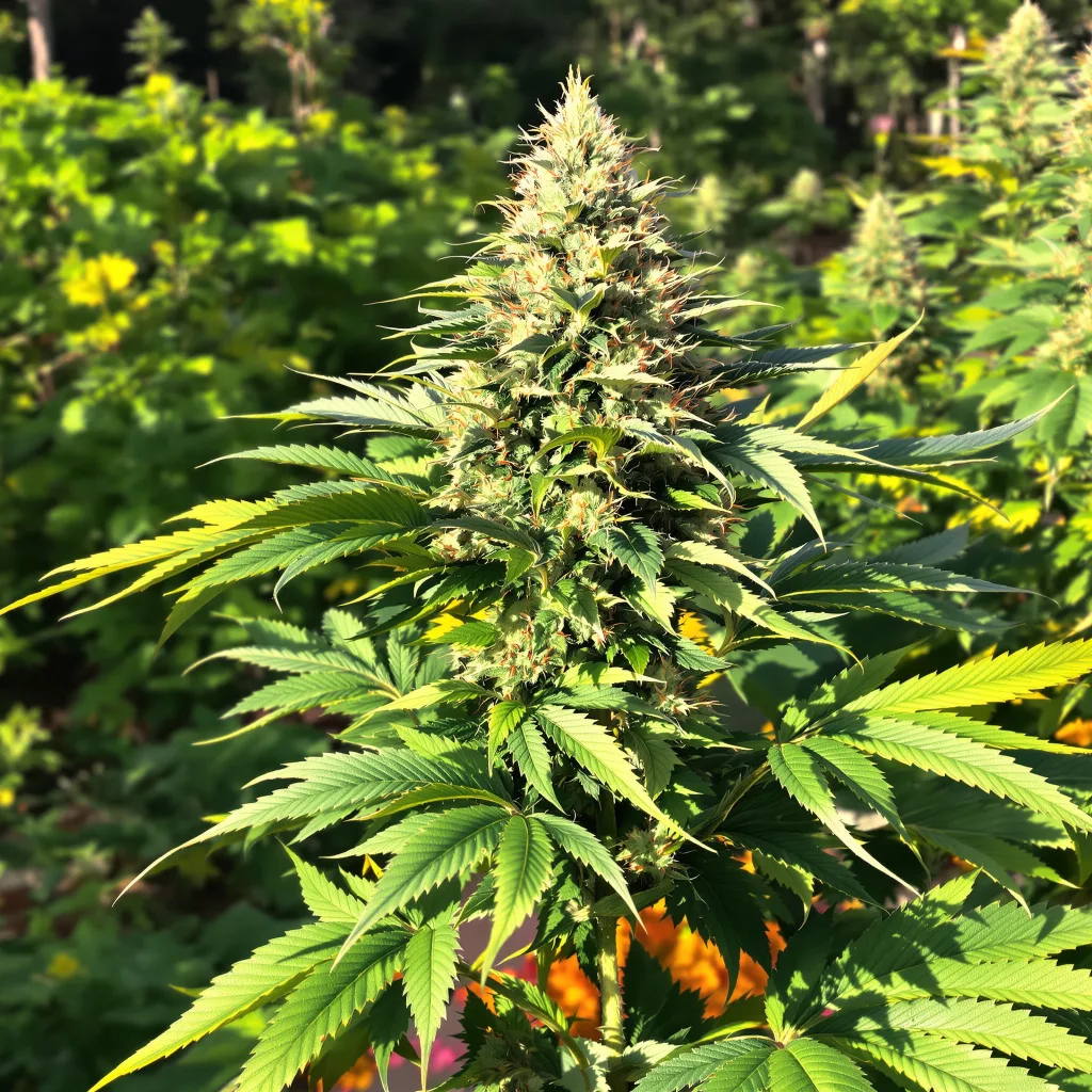 Ogre Berry 65% indica / 35% sativa — flor con tricomas visibles