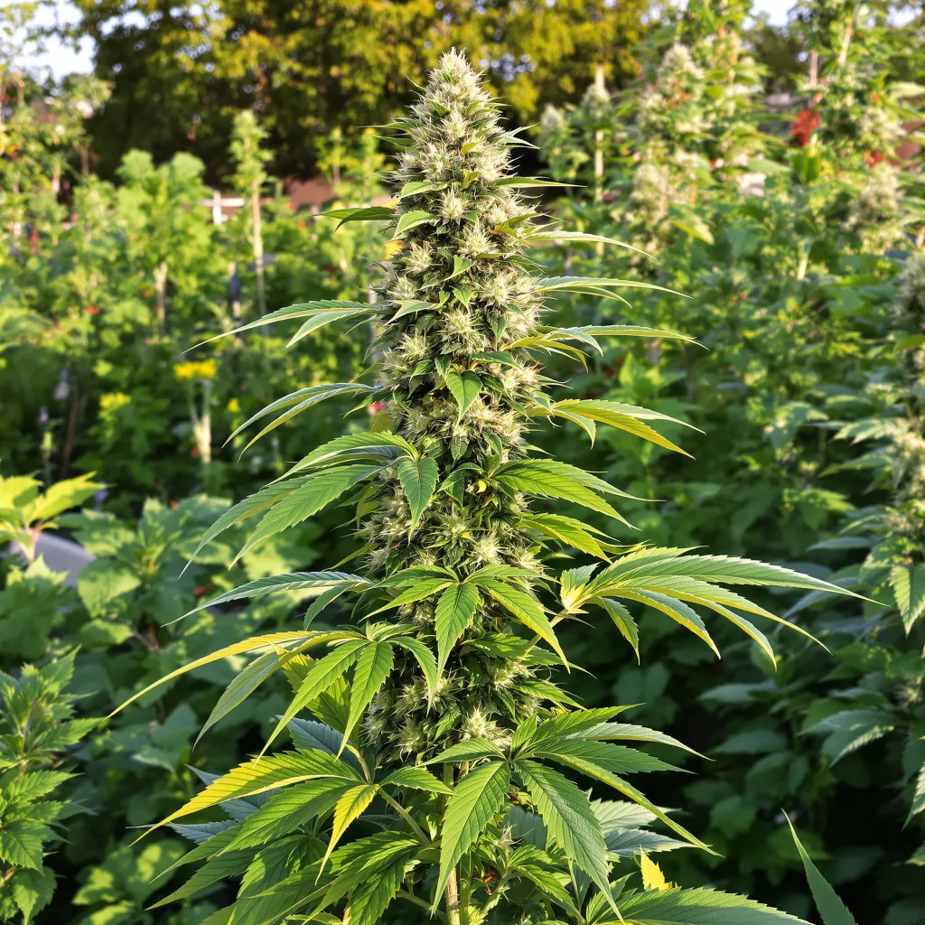 Ogre 61% indica / 39% sativa — flor con tricomas visibles