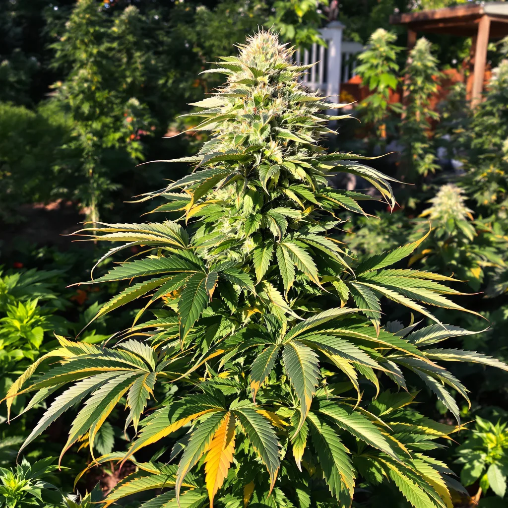 Old School OG 76% indica / 24% sativa — flor con tricomas visibles