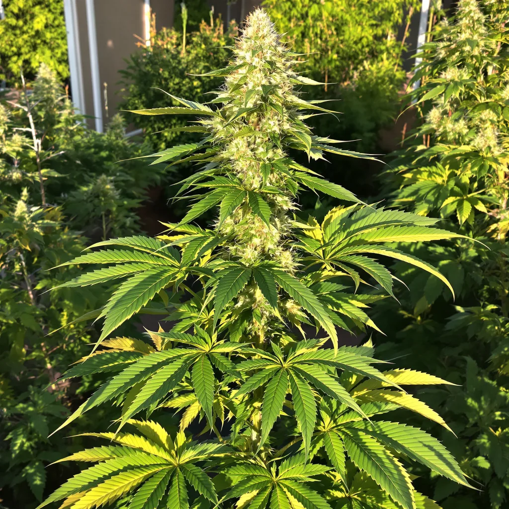Old School OG 76% indica / 24% sativa — flor con tricomas visibles
