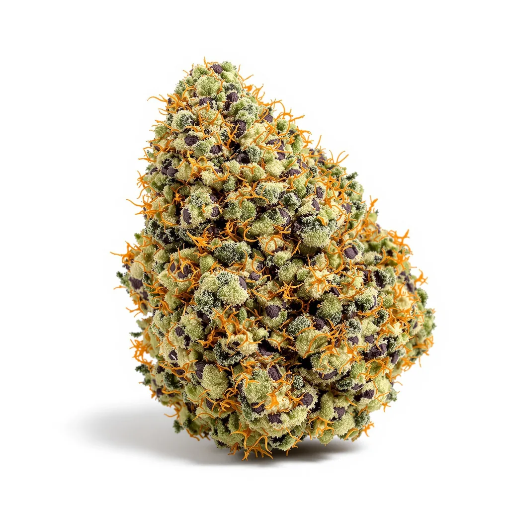 Old School OG 76% indica / 24% sativa — flor con tricomas visibles