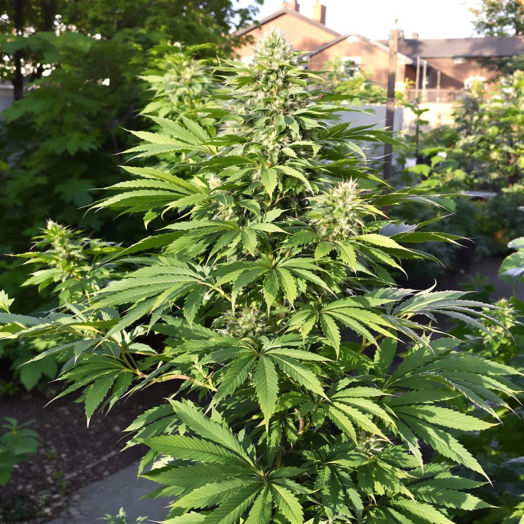 Orange Bud 79% indica / 21% sativa — flor con tricomas visibles