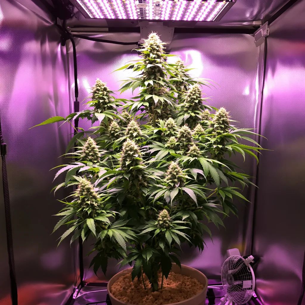 Planta de cannabis Orange Cookies en fase de floración — 120-180 cm feminizada