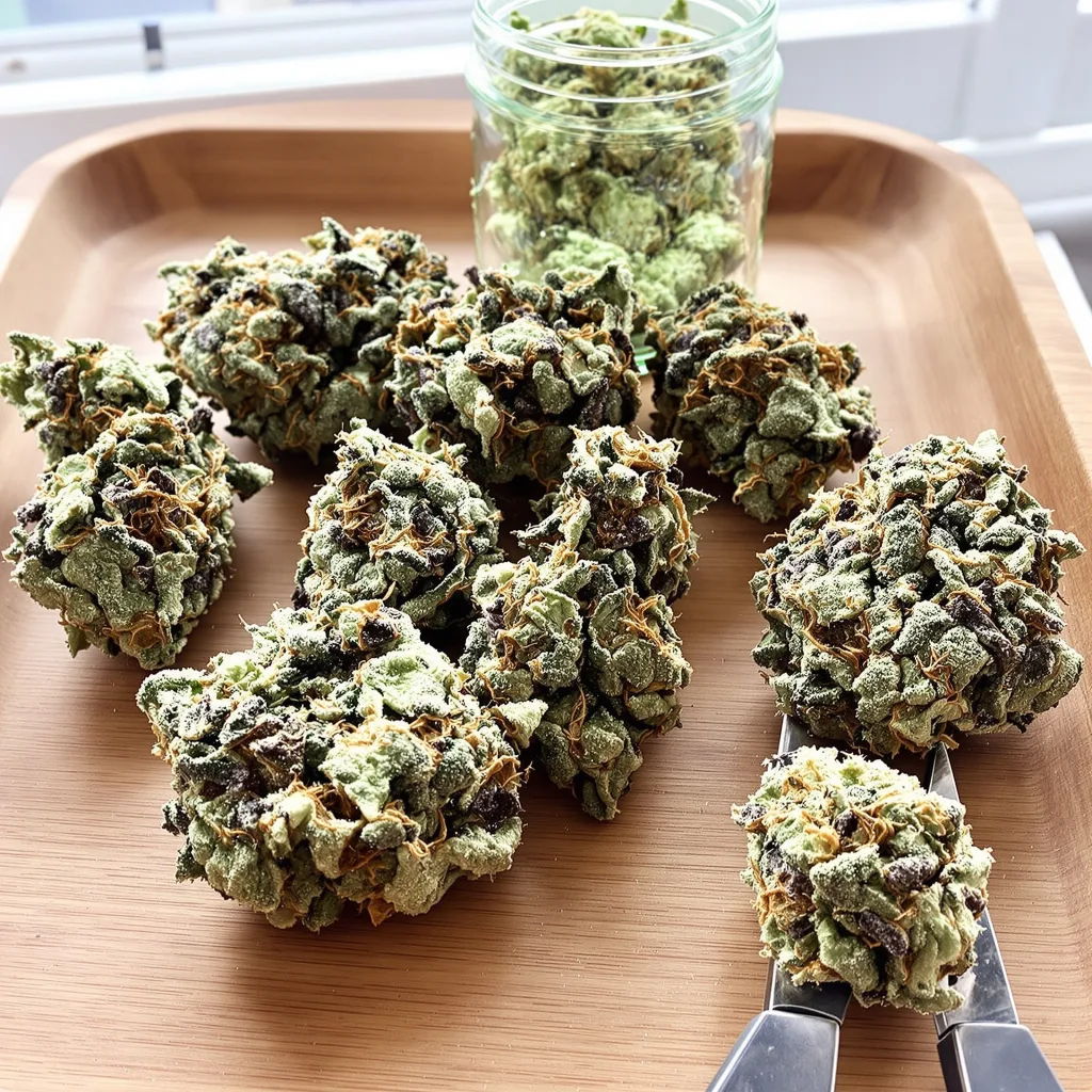 Orange Haze 40% indica / 60% sativa — flor con tricomas visibles