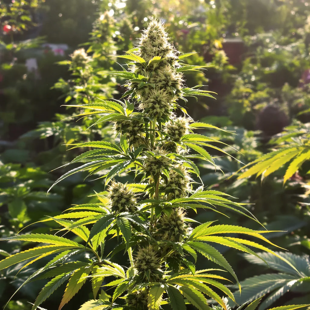 Orange Haze 40% indica / 60% sativa — flor con tricomas visibles