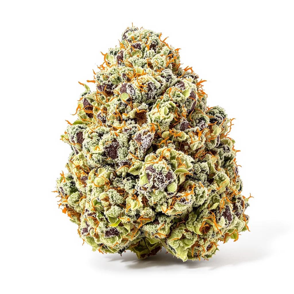Orange Haze 40% indica / 60% sativa — flor con tricomas visibles