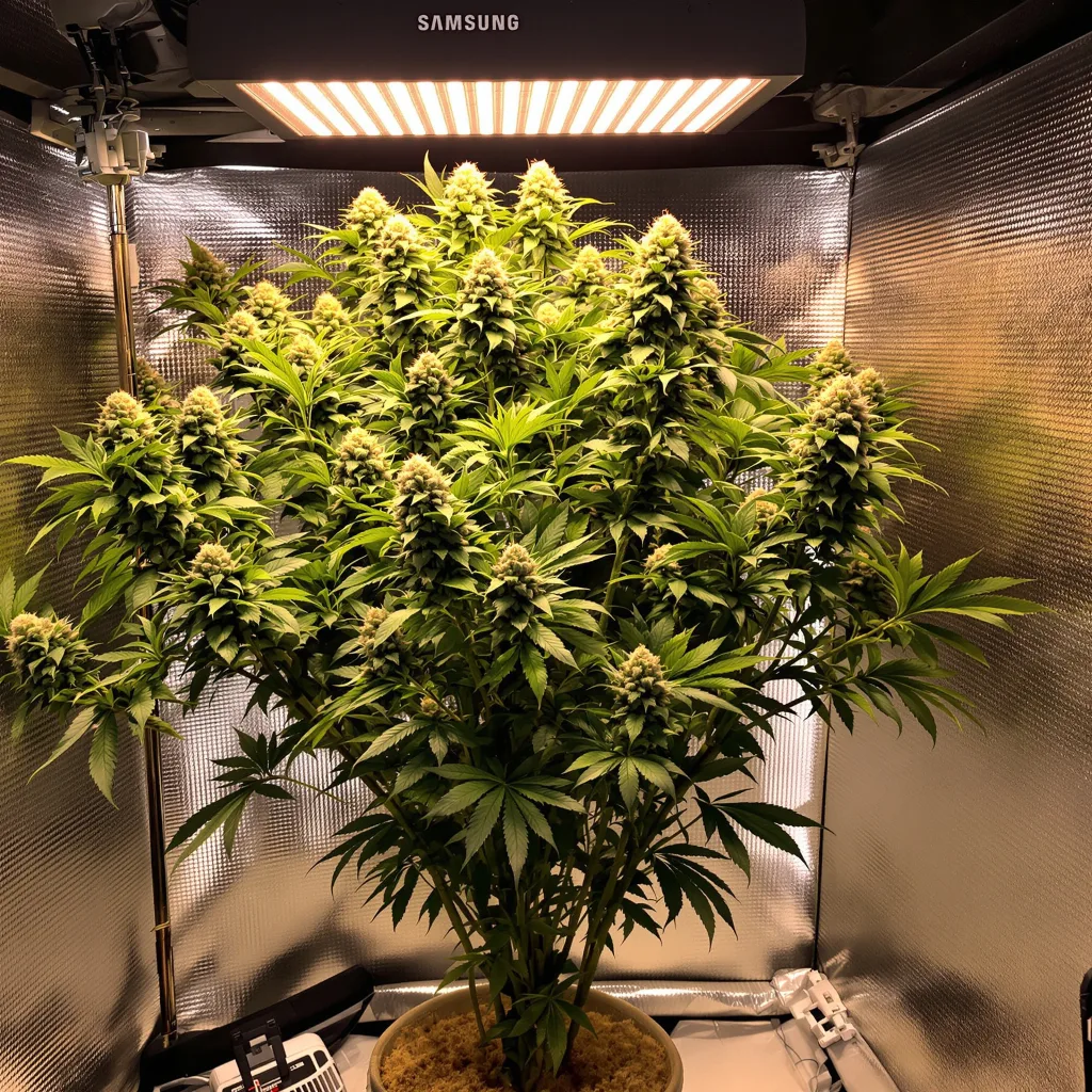 Planta de cannabis Orange Kush en fase de floración — 120-180 cm feminizada