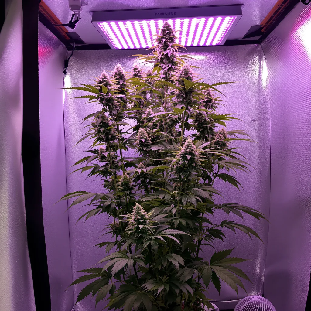 Planta de cannabis Orange Skunk en fase de floración — 150-200 cm feminizada