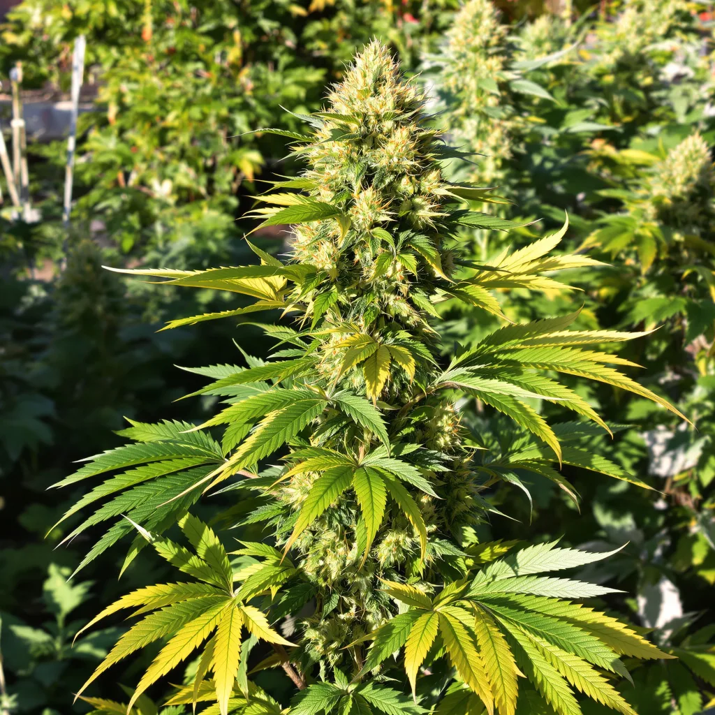 Overlord OG 70% indica / 30% sativa — flor con tricomas visibles