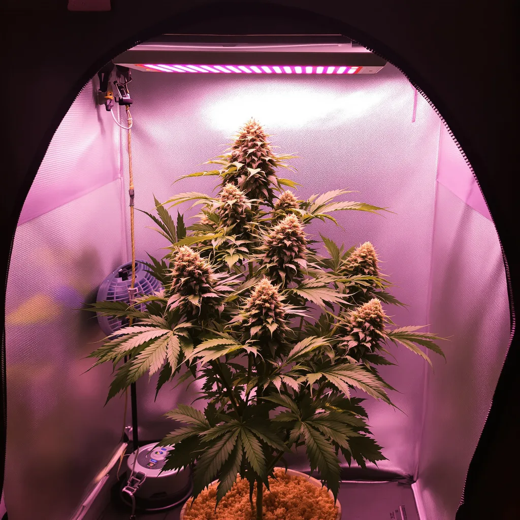 Planta de cannabis P-51 en fase de floración — 90-130 cm feminizada