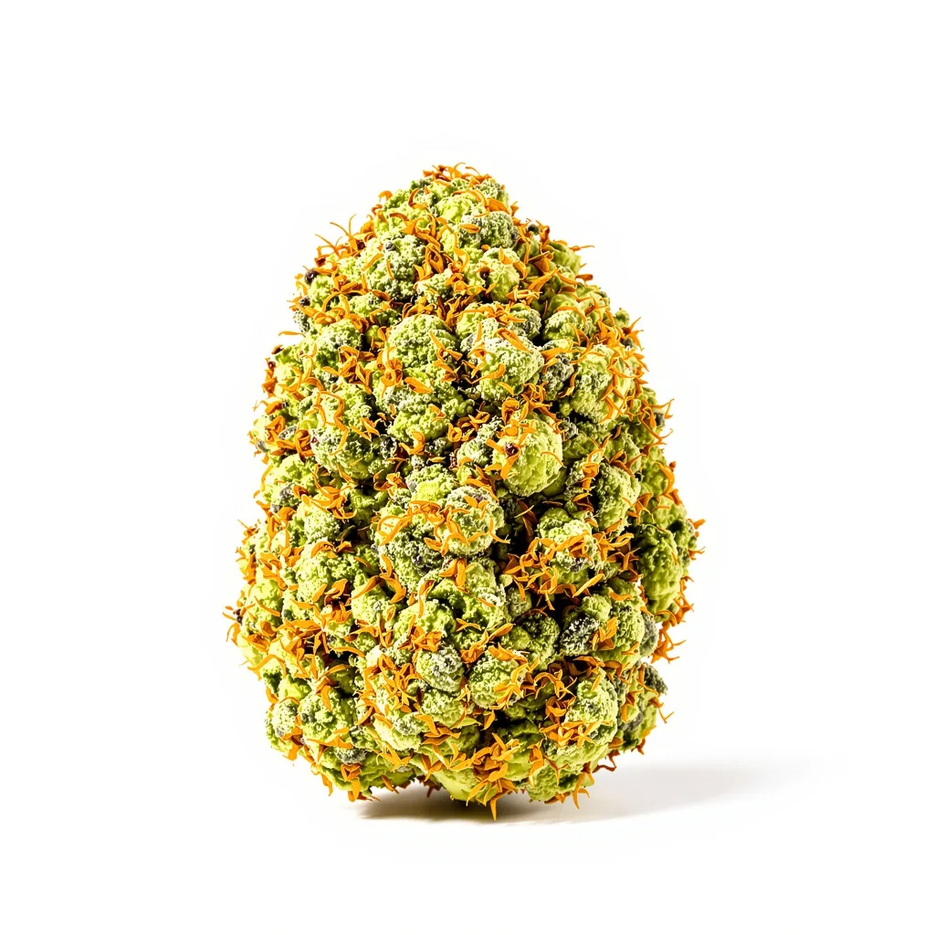 Painkiller XL 25% indica / 75% sativa — flor con tricomas visibles