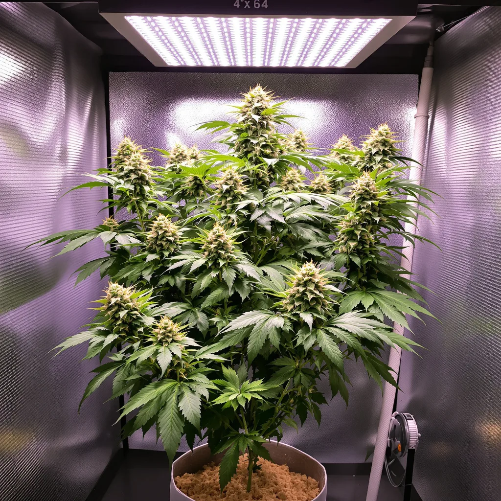 Planta de cannabis Pakistan Valley Kush en fase de floración — 60-100 cm autofloración