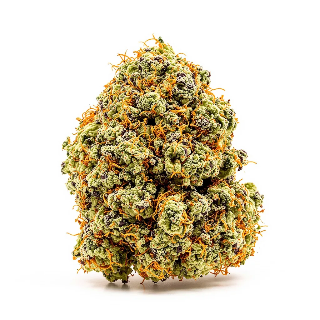 Pakistan Valley Kush 79% indica / 21% sativa — flor con tricomas visibles