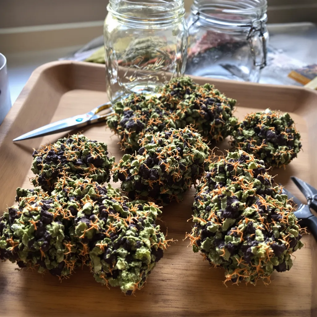 Pakistan Valley Kush 79% indica / 21% sativa — flor con tricomas visibles