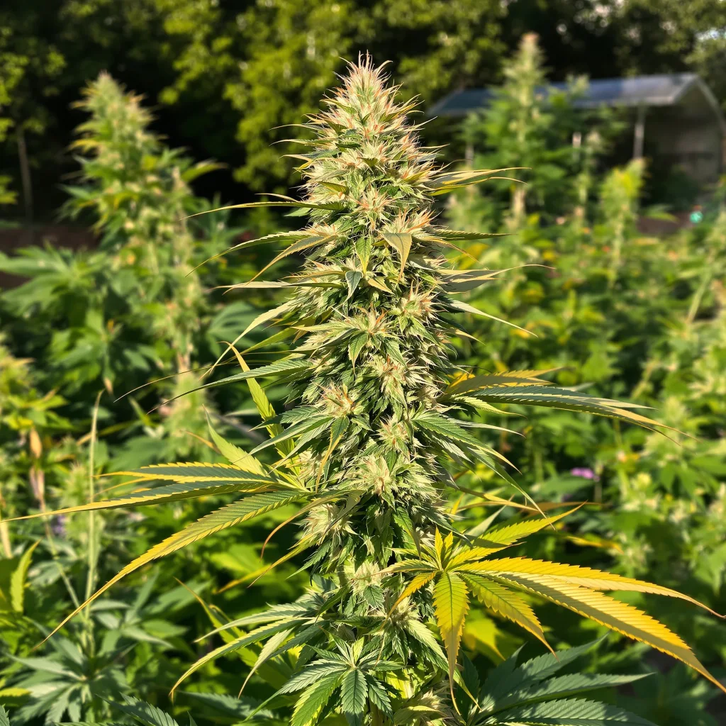 Panama 12% indica / 88% sativa — flor con tricomas visibles