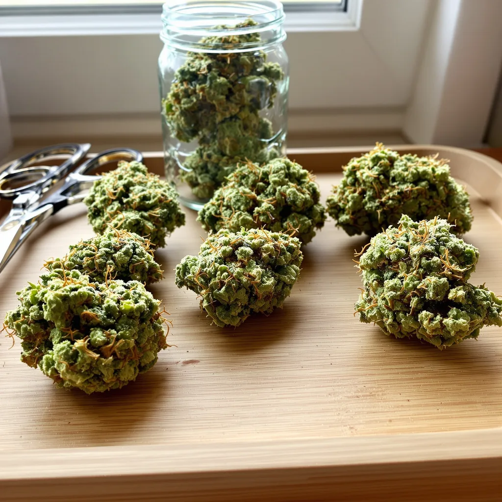 Panama Red 23% indica / 77% sativa — flor con tricomas visibles