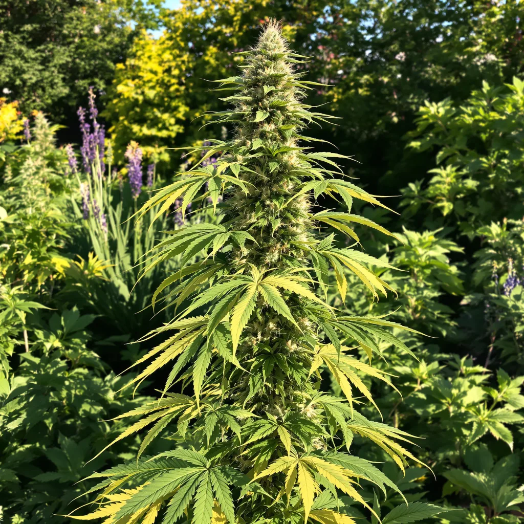 Panama Red 23% indica / 77% sativa — flor con tricomas visibles