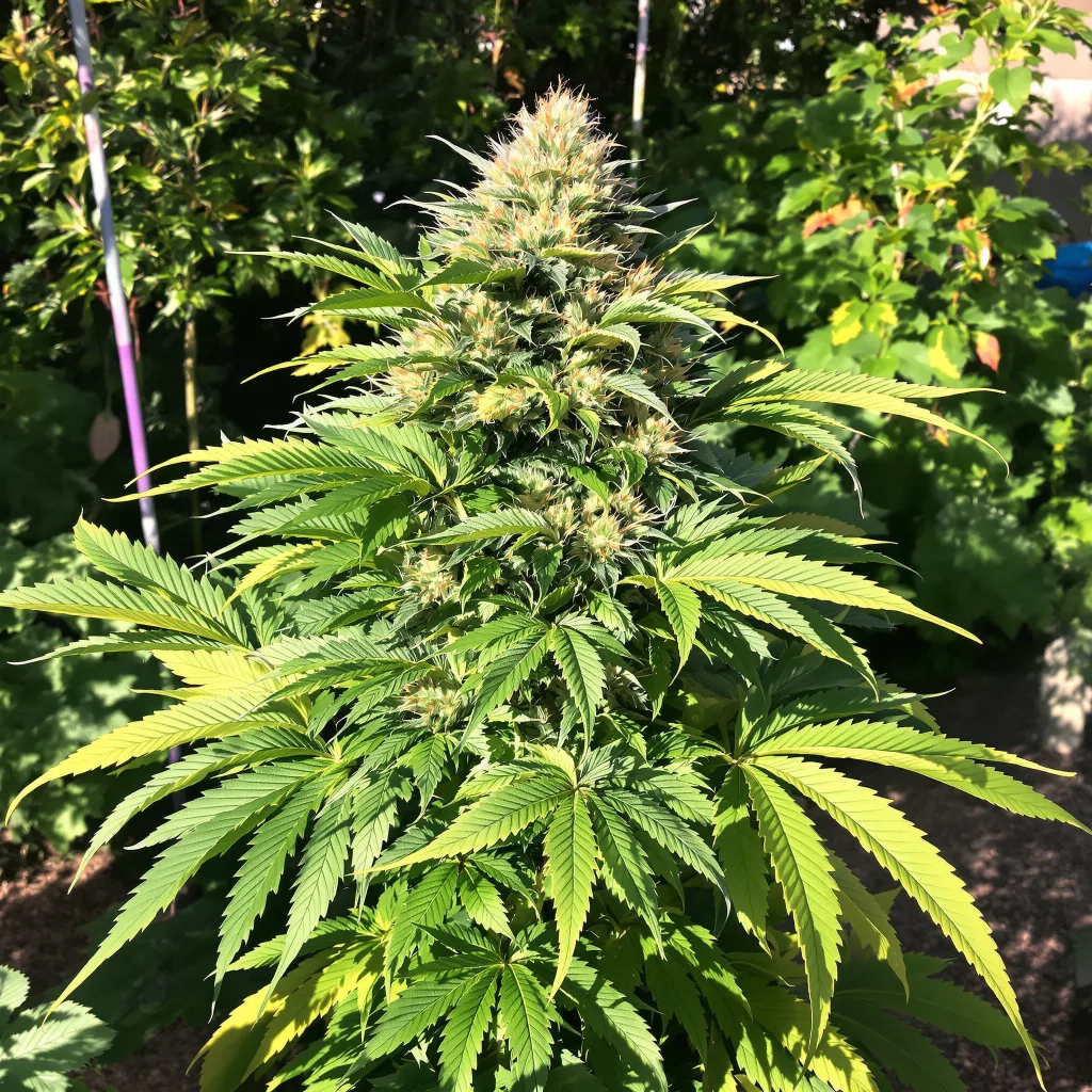 Papa's OG 80% indica / 20% sativa — flor con tricomas visibles