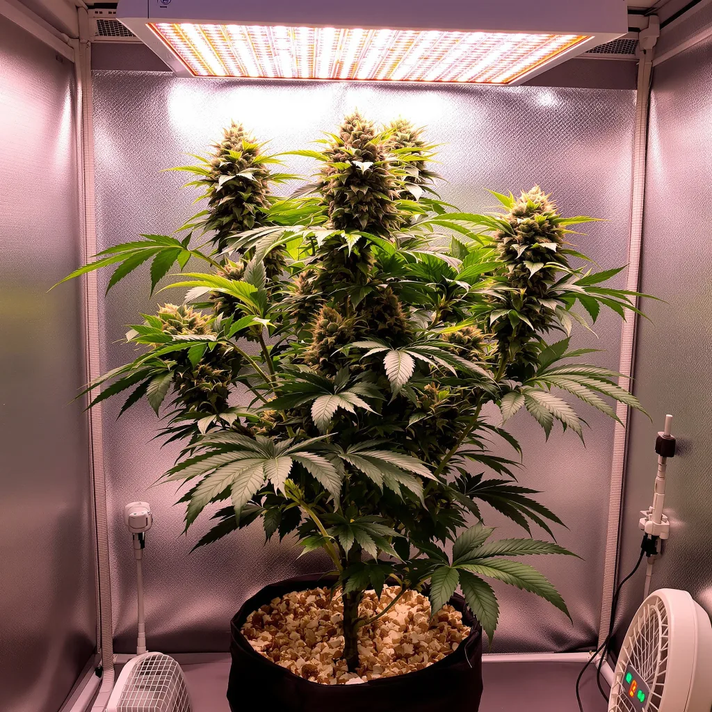 Planta de cannabis Papaya en fase de floración — 90-130 cm feminizada