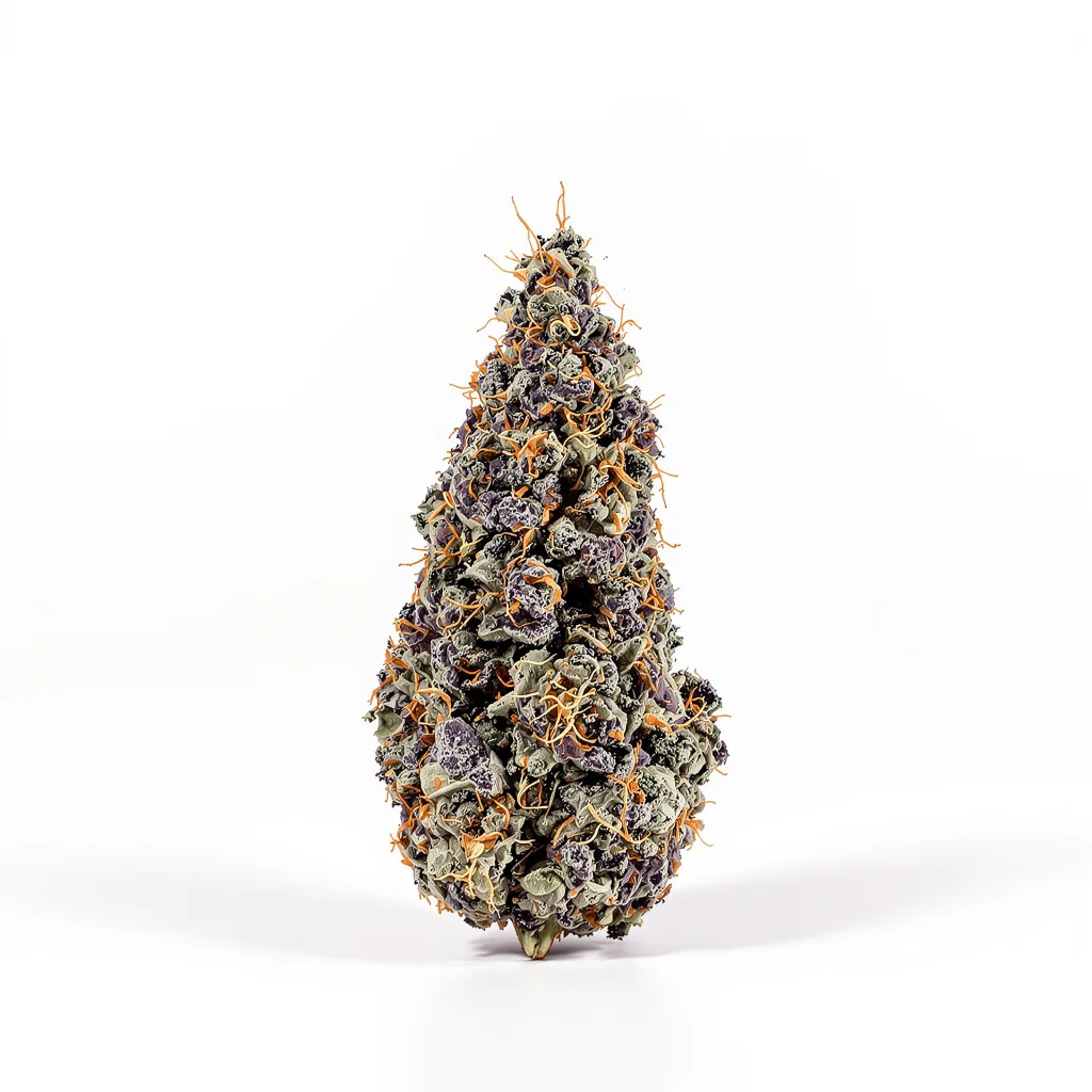 Pennywise 80% indica / 20% sativa — flor con tricomas visibles