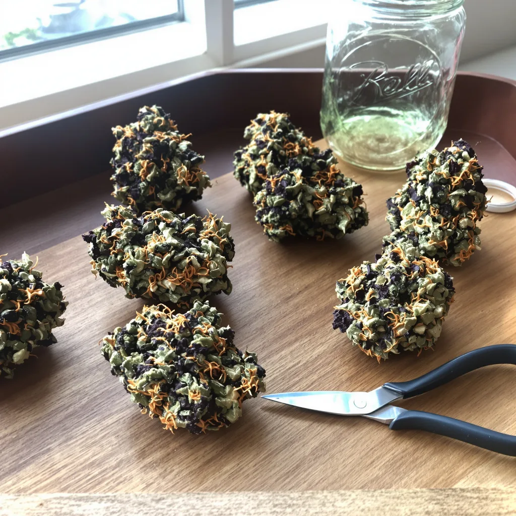 Pez 77% indica / 23% sativa — flor con tricomas visibles