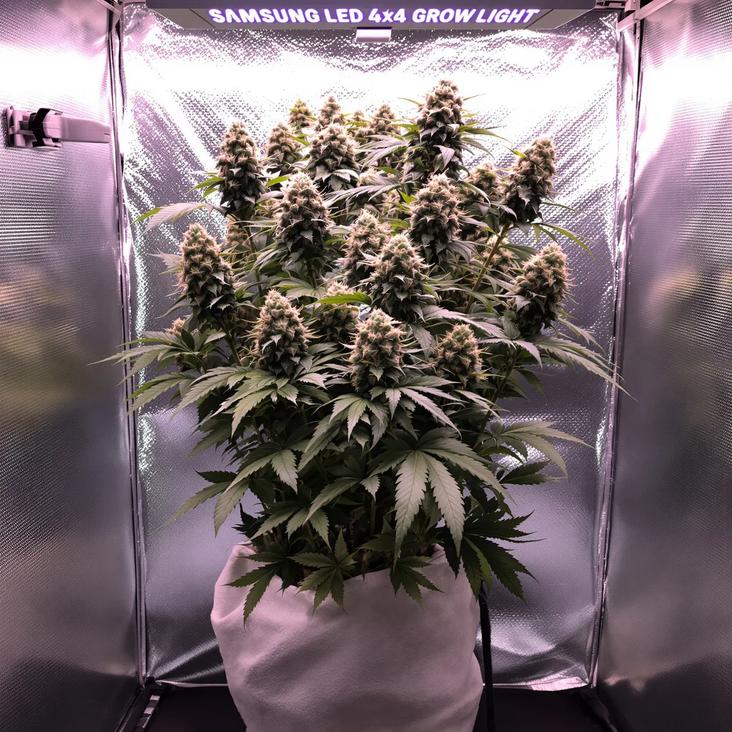 Planta de cannabis Phantom Cookies en fase de floración — 60-100 cm autofloración