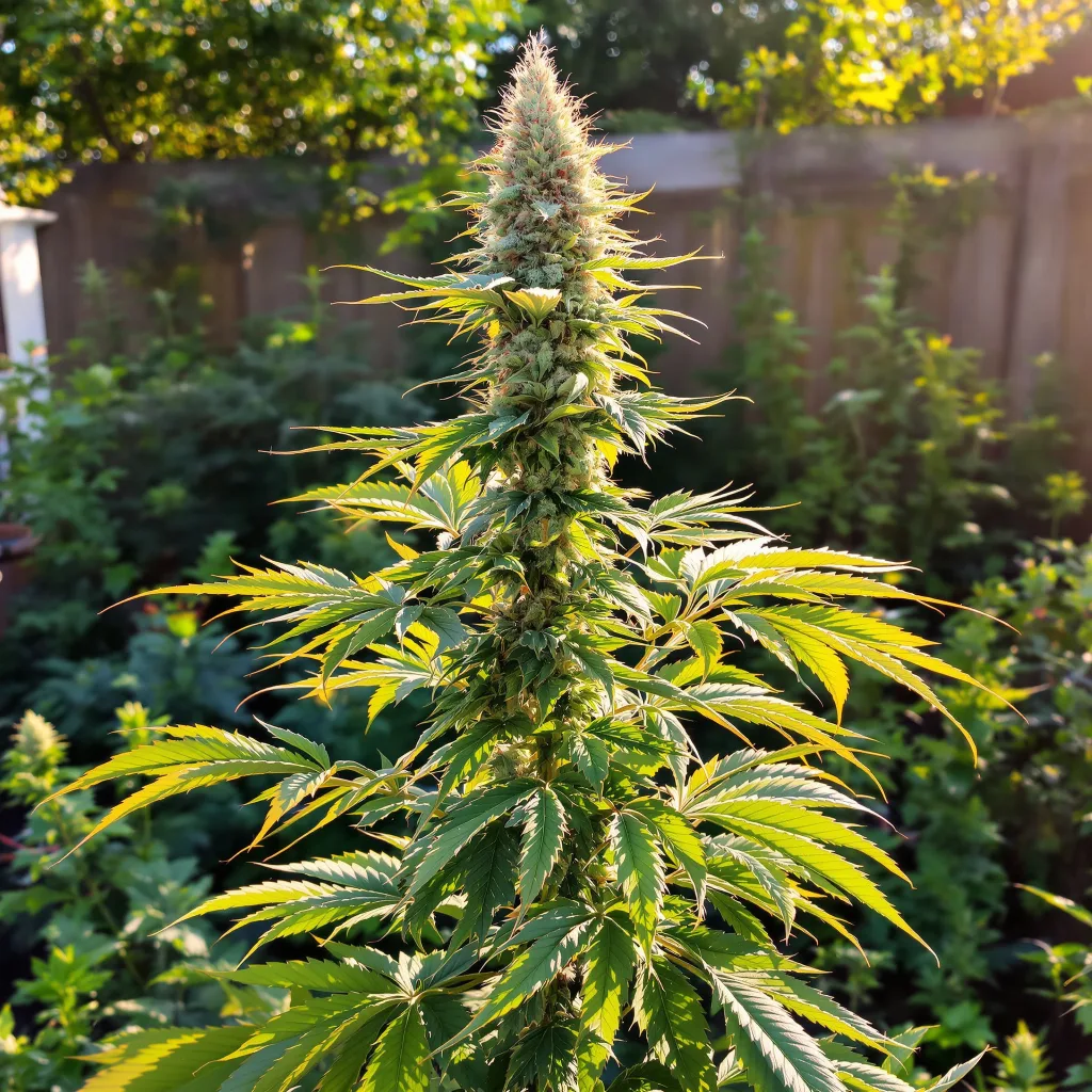 Phantom OG 50% indica / 50% sativa — flor con tricomas visibles