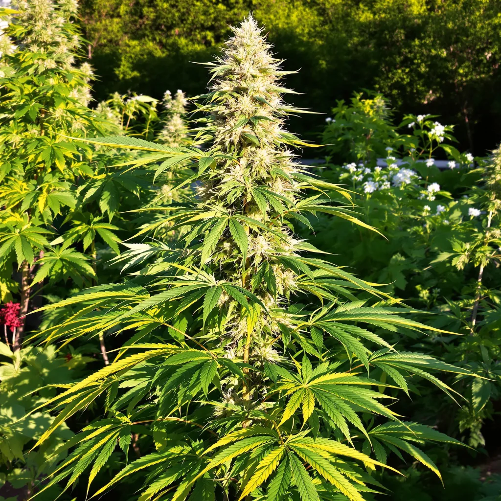 Pincher's Creek 30% indica / 70% sativa — flor con tricomas visibles