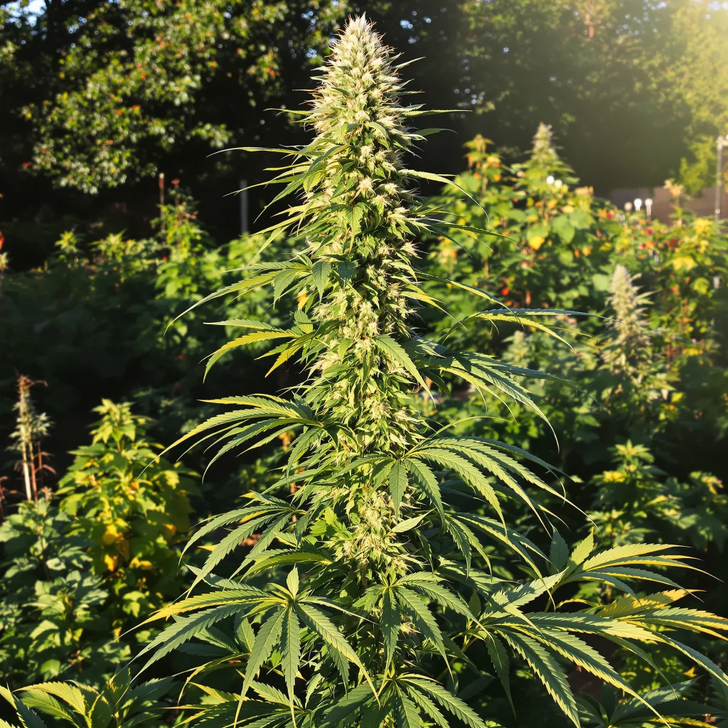 Pine 8% indica / 92% sativa — flor con tricomas visibles