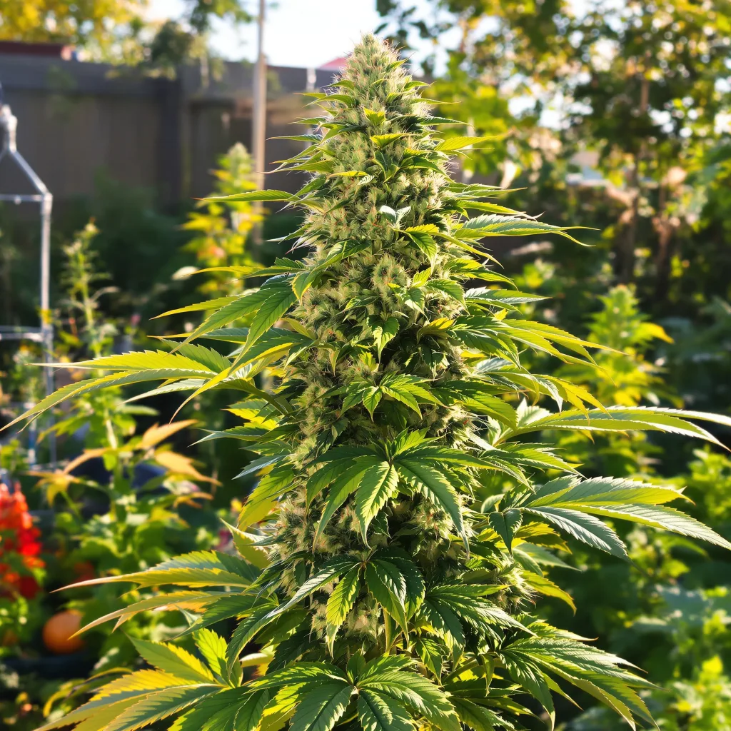 Pineapple Express 62% indica / 38% sativa — flor con tricomas visibles