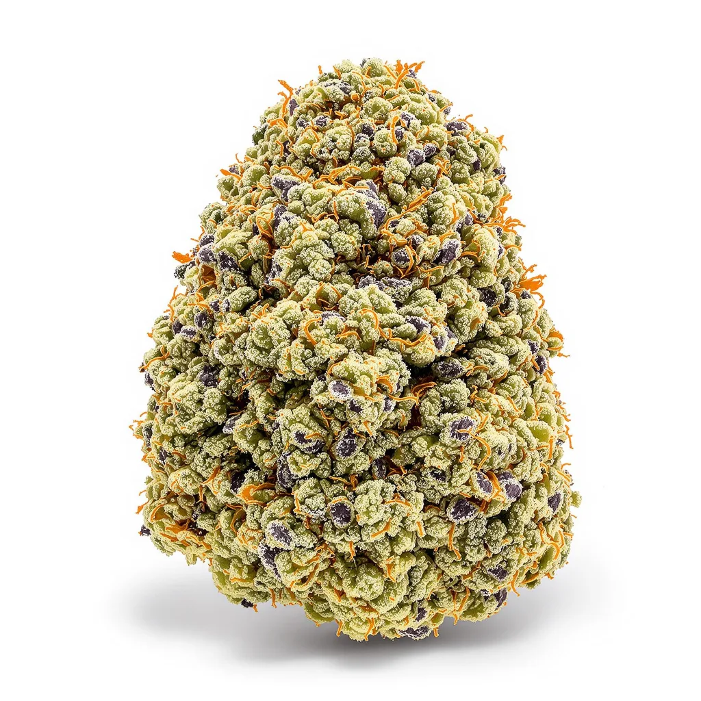 Pineapple 50% indica / 50% sativa — flor con tricomas visibles