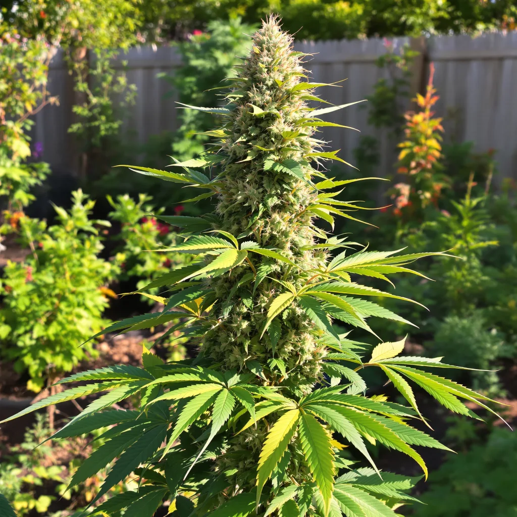 Pineapple Kush 40% indica / 50% sativa — flor con tricomas visibles