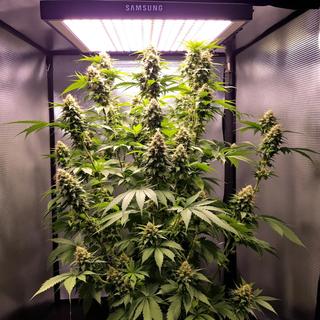 Planta de cannabis Pineapple Mayhem en fase de floración — 60-100 cm autofloración