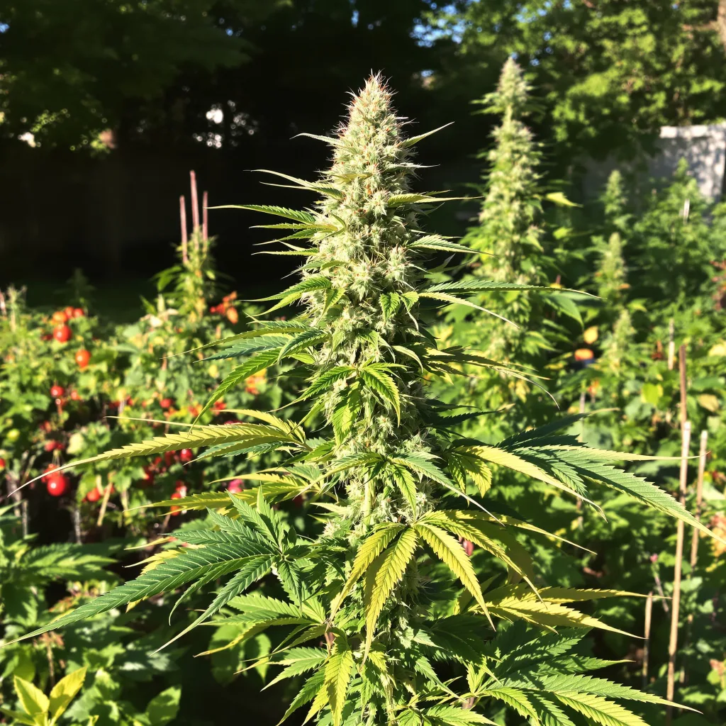 Pineapple Purple Skunk 60% indica / 40% sativa — flor con tricomas visibles