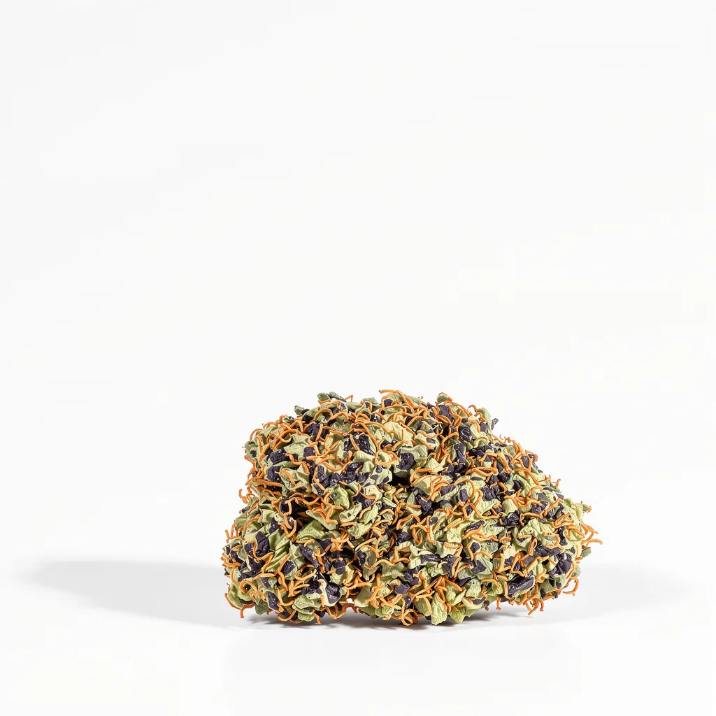 Pink Bubba 67% indica / 33% sativa — flor con tricomas visibles