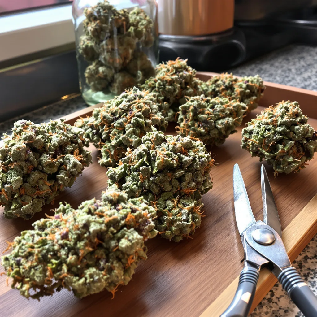Pink Runtz 50% indica / 50% sativa — flor con tricomas visibles