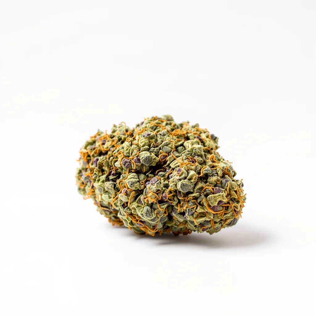 Pinkman Goo 80% indica / 20% sativa — flor con tricomas visibles