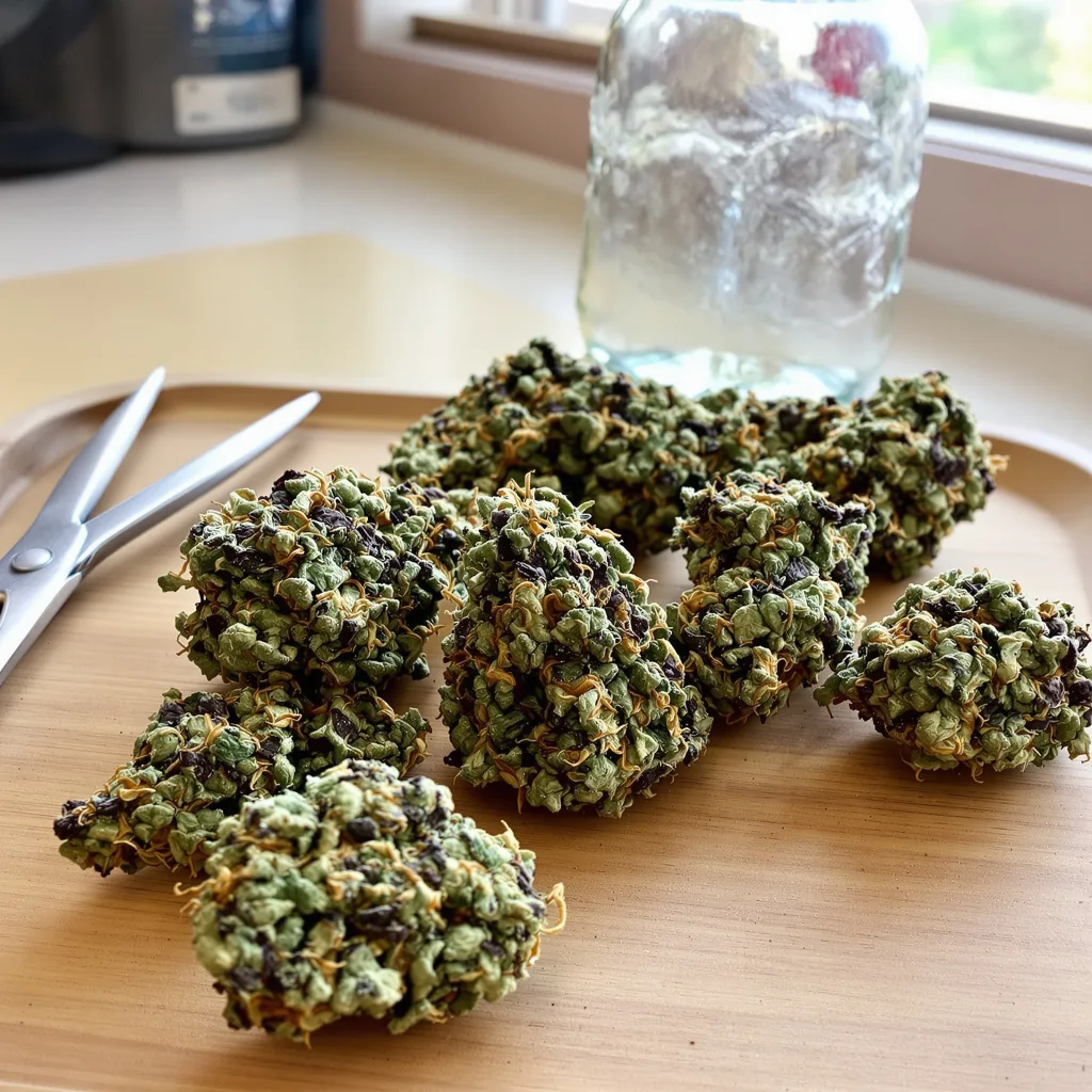 Pitbull Pit 80% indica / 20% sativa — flor con tricomas visibles